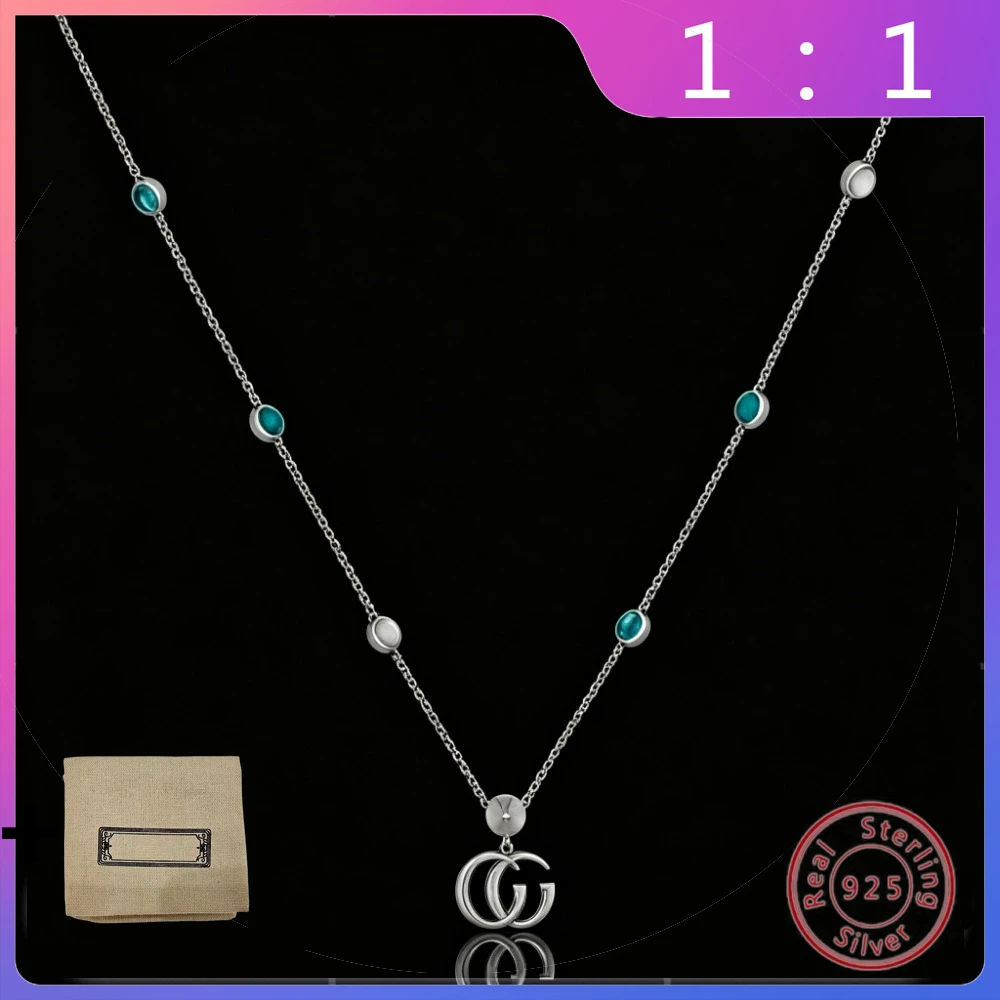 

Новое модное ожерелье из серебра S925 пробы в винтажном стиле с переплетающимися буквами, универсальное, для повседневной носки, 2026 год