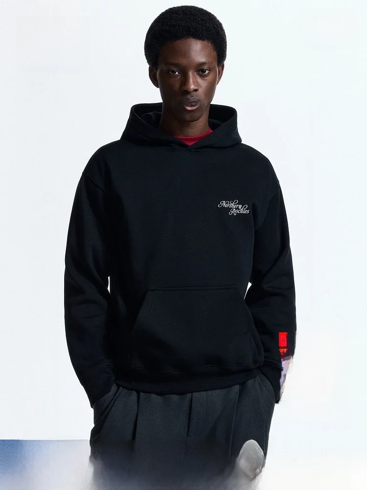 

Мужская толстовка H&M, весенняя новинка, повседневная, с принтом, из смесового хлопка и полиэстера, с капюшоном, комфортная, базовая модель