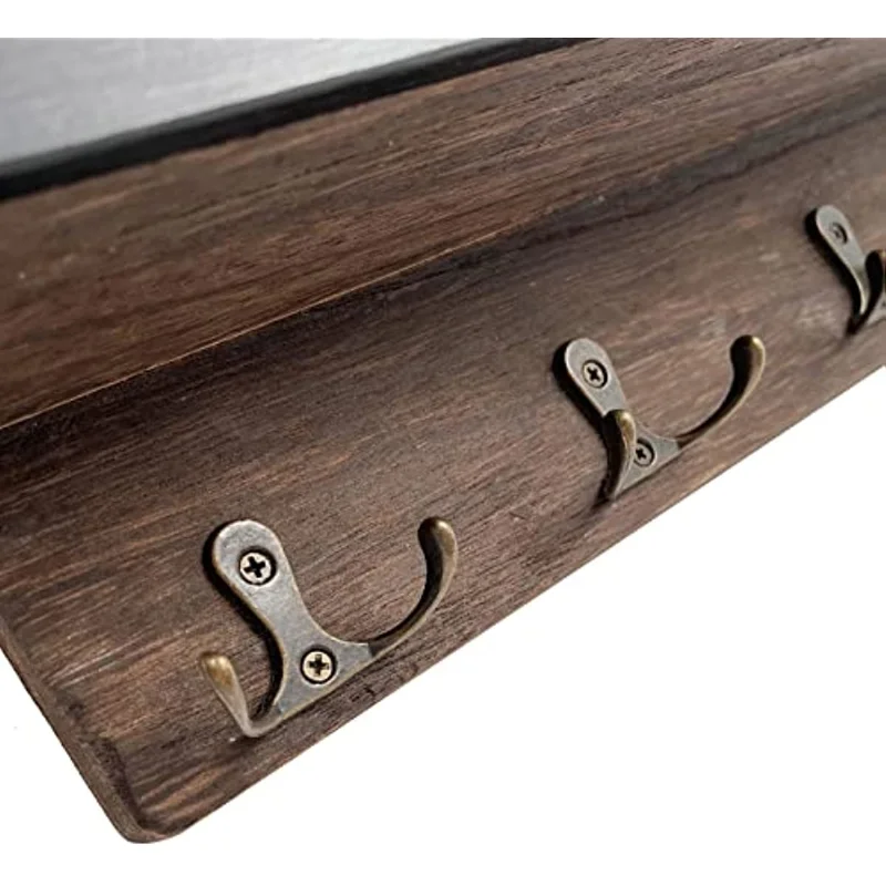 Key Holder Mail Organizer Wall Mount Key and Mail Holder Key Rack for Kitchen Living Room Mudroom Office