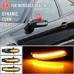 LED Turn Signal Side Mirror Light Flashing Water Dynamic Blinker For Mercedes Benz C Class W211 W203 S203 CL203 2001-2007