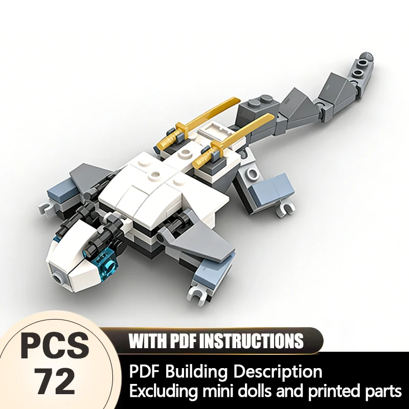 Creators Animal Series Model MOC Building Bricks Cold-Blooded Reptile Modular Technology Gift Holiday Assemble Children Toy Suit