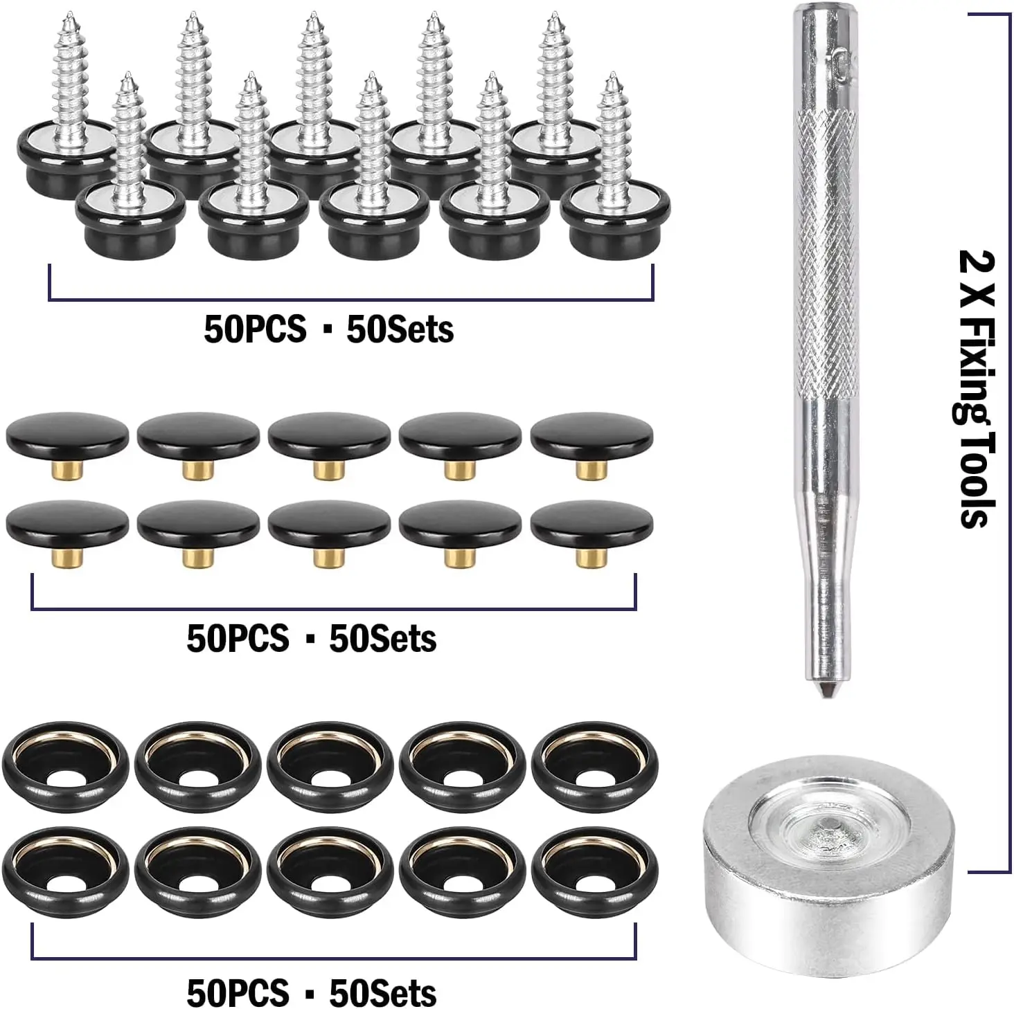 150PCS Marine Grade 3/8