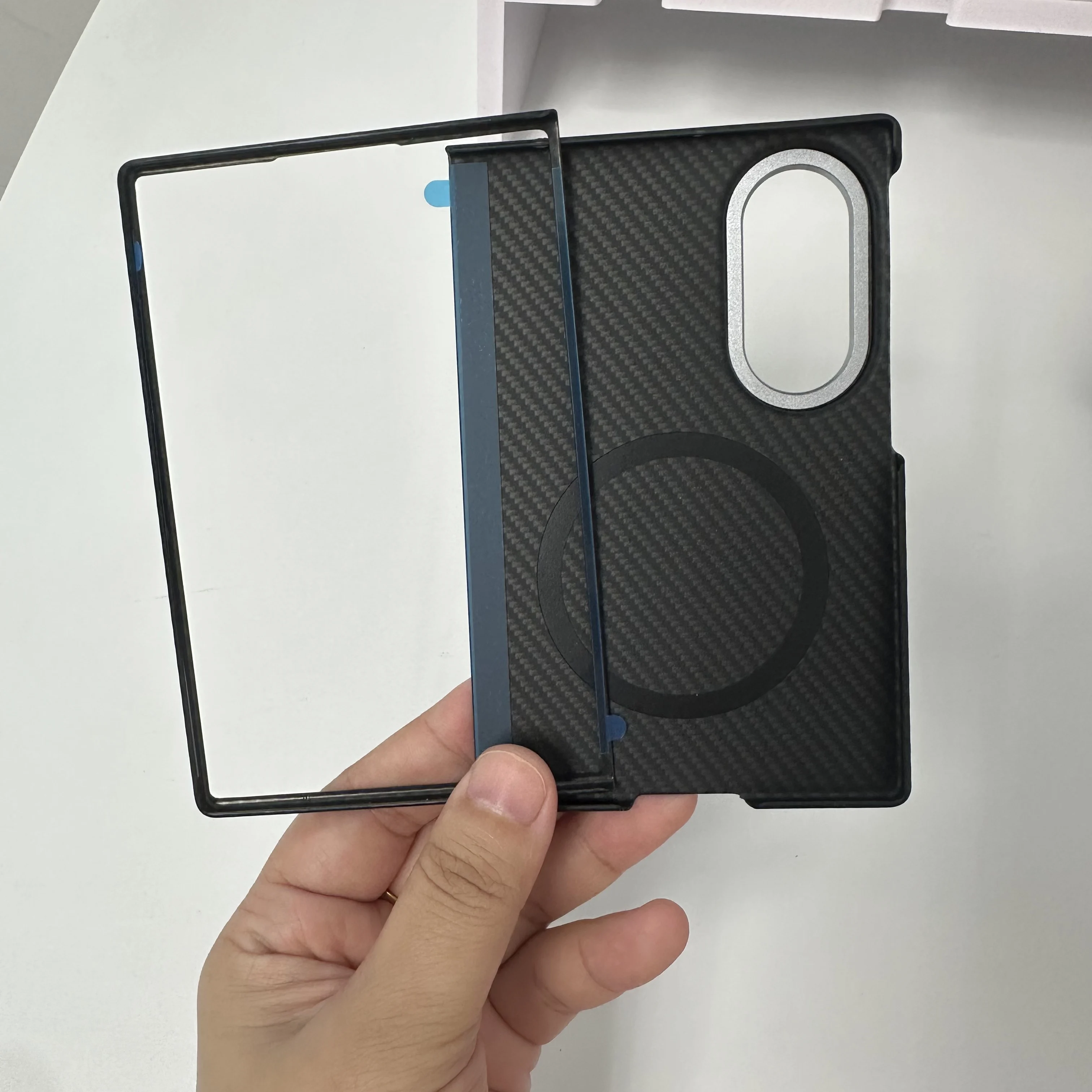 For Samsung Galaxy Z Fold8 Wide 600D Magnetic PC Case with MagSafe Aramid Carbon Fiber Lightweight Armor Protective Cover