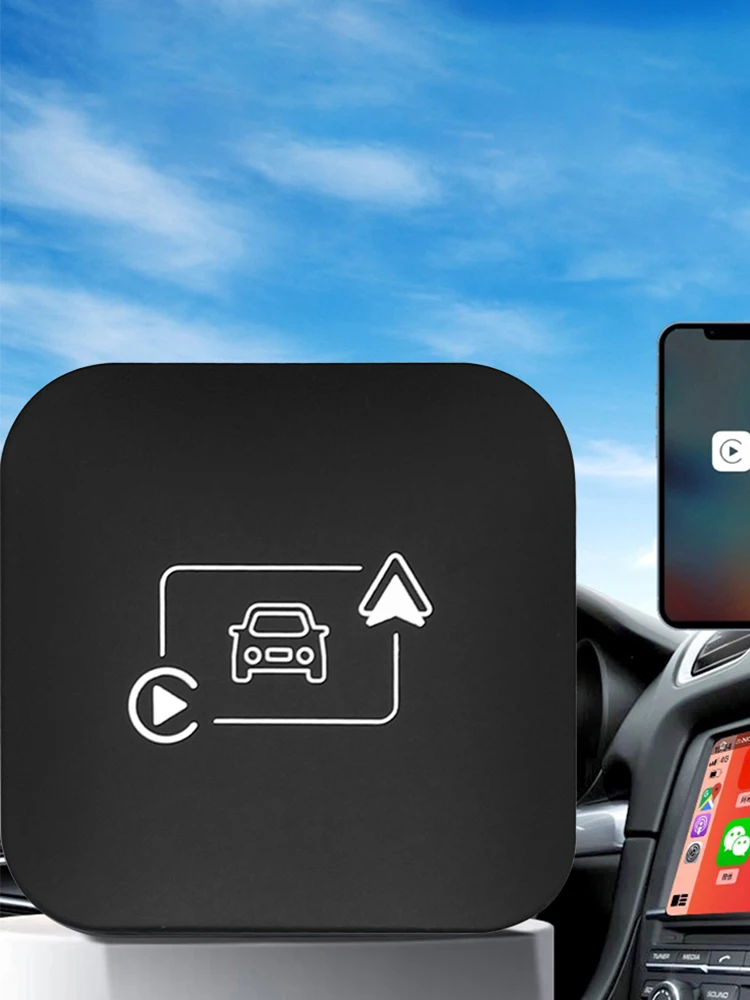 

Wireless CarPlay Android Auto Mini Box BT WiFi Wireless Adapter Plug and Play Android 11+ System for Wired CarPlay Android Cars