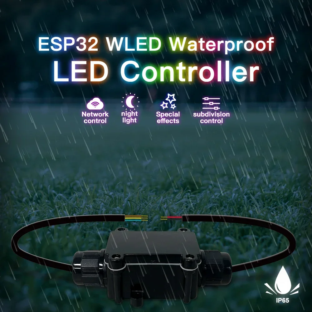 GLEDOPTO ESP32 WLED Controller IP65 Waterproof Mic Music Sound Dynamic RGB IC DIY WiFi WS2811 WS2812 SK6812 TM1814 WS2813 WS2815