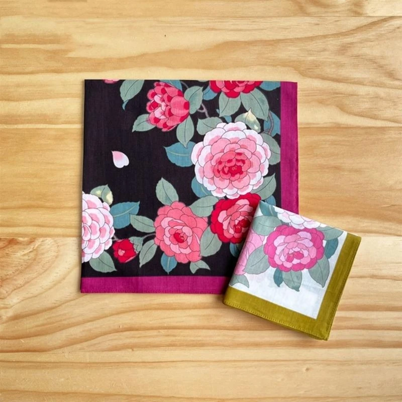 Khăn tay 5asd polyester phụ nữ có thể giặt hoa mẫu hoa Hankie đầy màu sắc cho phụ nữ trưởng thành mẫu ngẫu nhiên