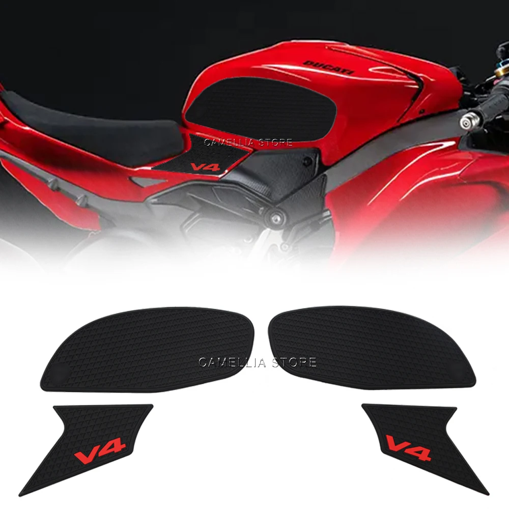 

Motorcycle Fuel Tank Pad Anti-Slip Side V4 V4S 2025 Motorcycle Fuel Tank pad Sticker for Ducati V4 V4S 2025
