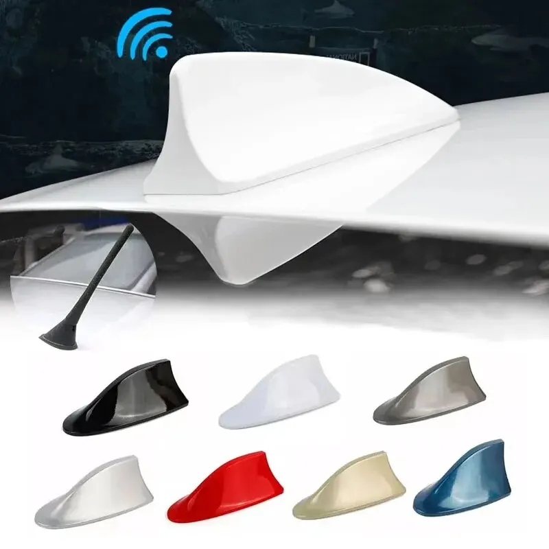 FM/AM Signal Protective Aerial Car Styling Roof Decoration Sticker Base Universal Car Shark Fin Antenna Radio Aerials