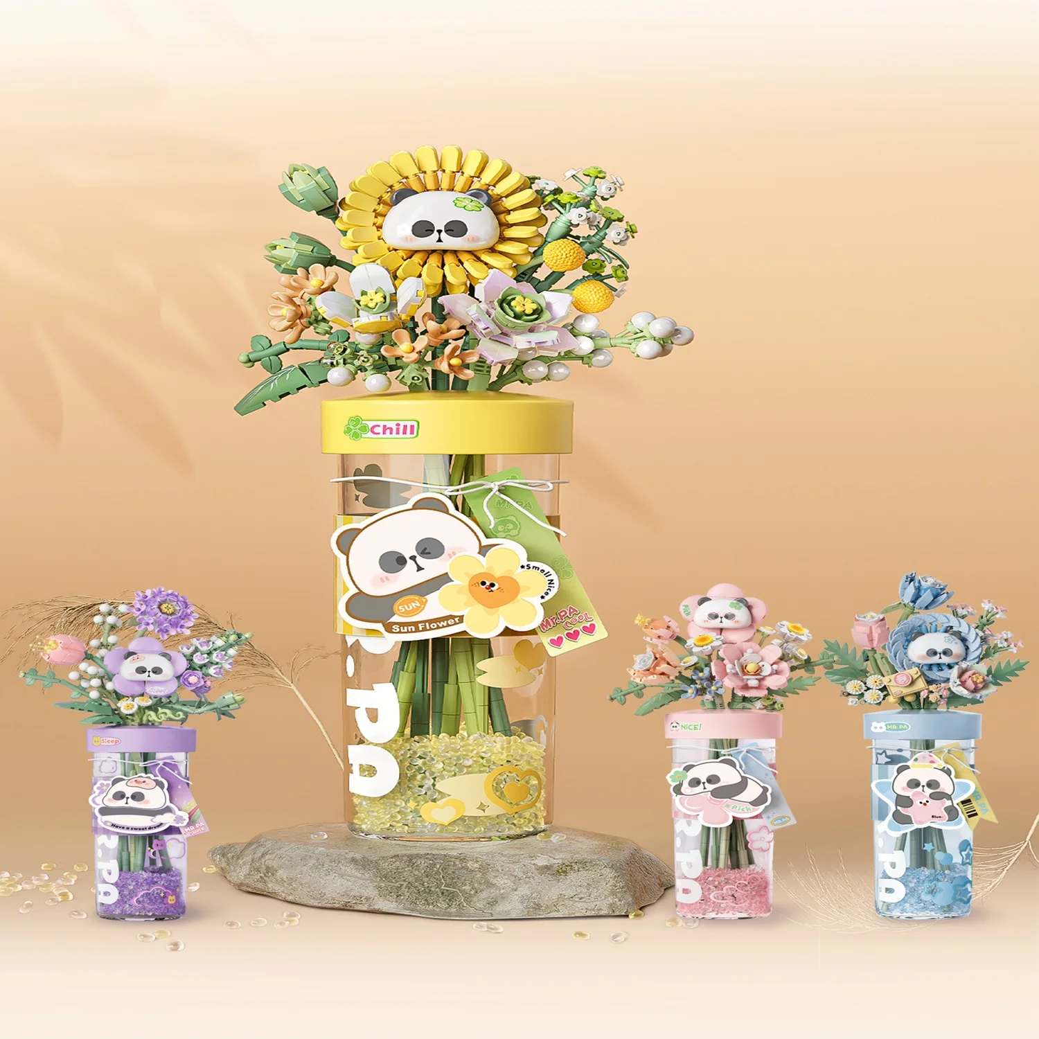 

LOZ girls' building blocks flower toy gift, DIY model flower assembly, home decoration, romantic Valentine's Day gift