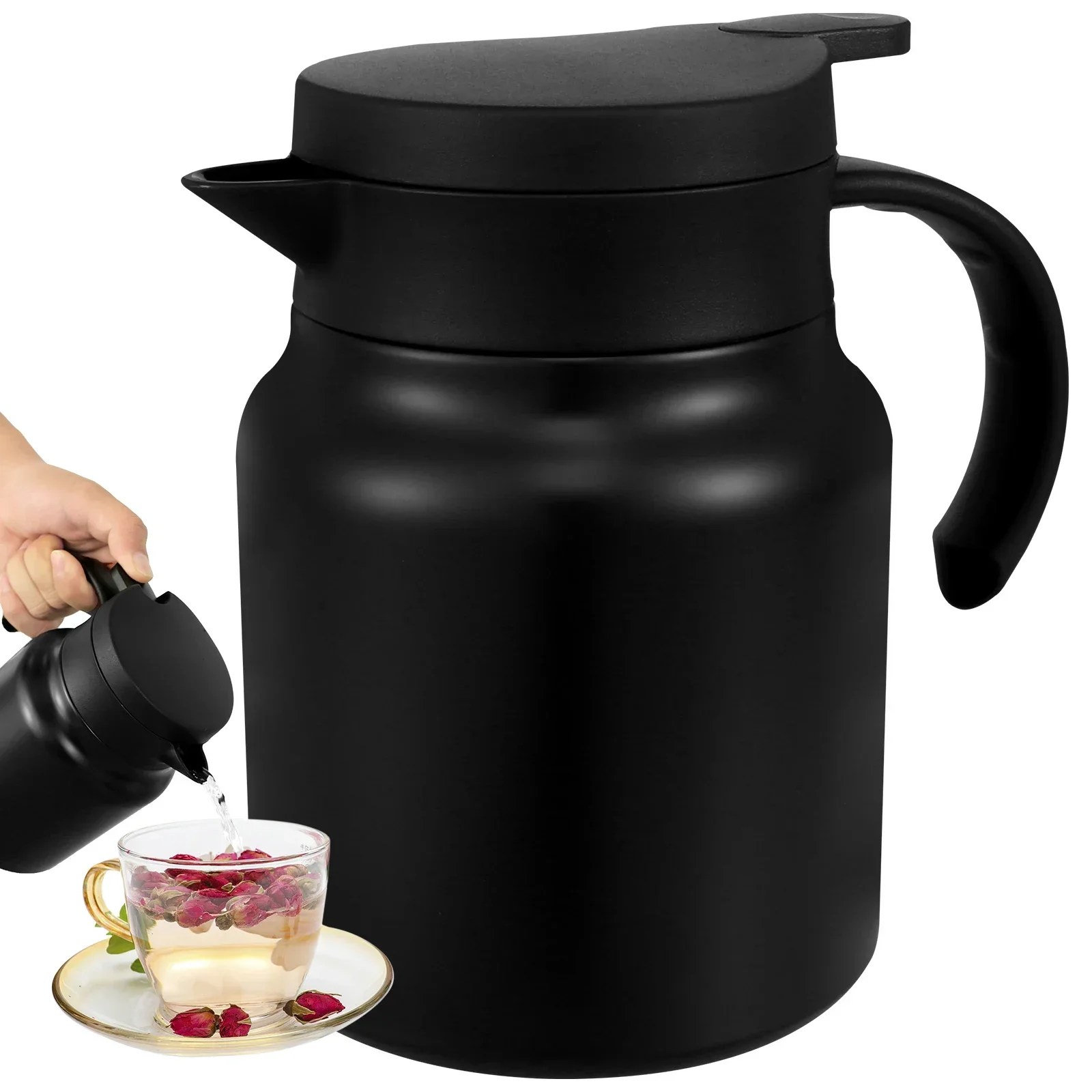 

304 stainless steel large capacity 1000ML insulated teapot, coffee, tea, milk beverage insulated teapot, with tea filter