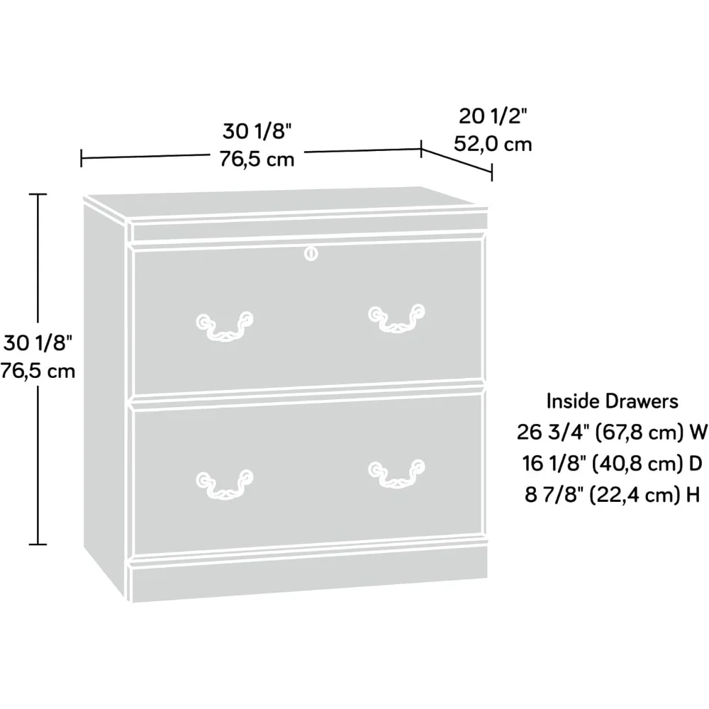 ملف جانبي من هيرتيج هيل، 30.12 بوصة طول × 20.47 بوصة عرض × 30.12 بوصة ارتفاع، تشطيب كرز كلاسيكي #4