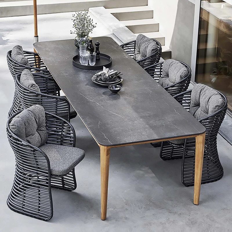 Outdoor Table And Chair Set，Tables And Chairs Courtyard, Outdoor Garden, Hotel Leisure Area, Trendy Three-Piece Set, Coffee Tabl
