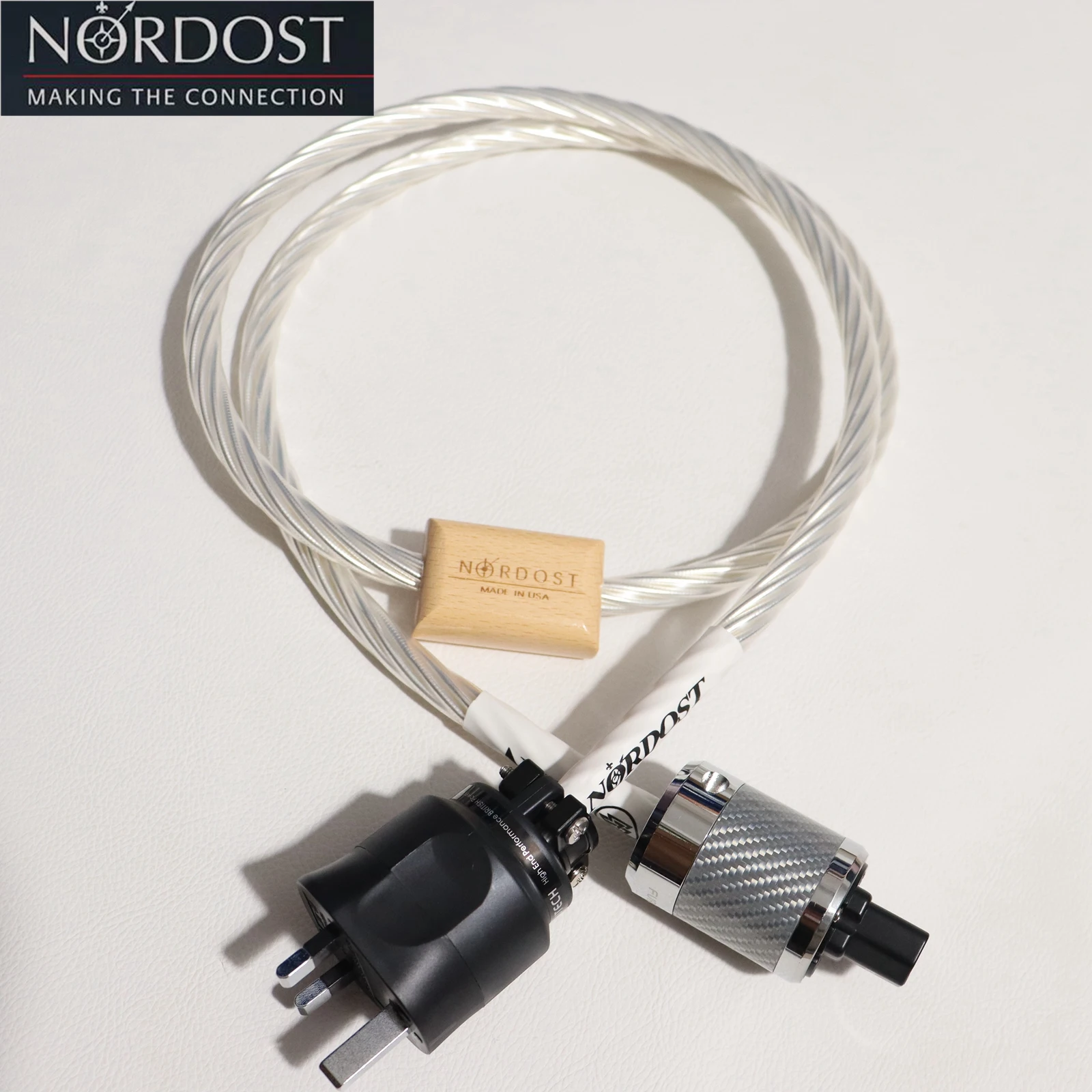 High Qualiry Nordost Odin 2nd Generation Power cable with furutech rhodium plated Uk connector 15A IEC Female connector plug