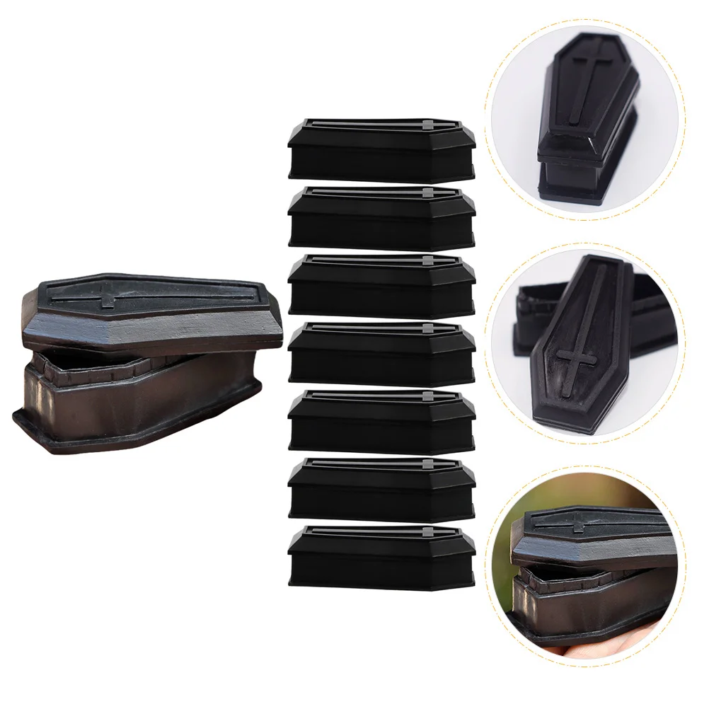 

8 Pcs Halloween Coffin Model Lightweight Decoration Party Favors Kids Horror Boxes ReusableHaunted House Prop