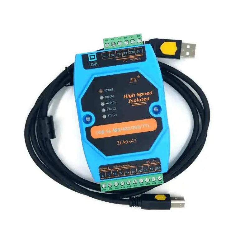 High Speed 12Mbps Isolated USB to RS485/422/232/TTL/5V Converter Serial Port Cable