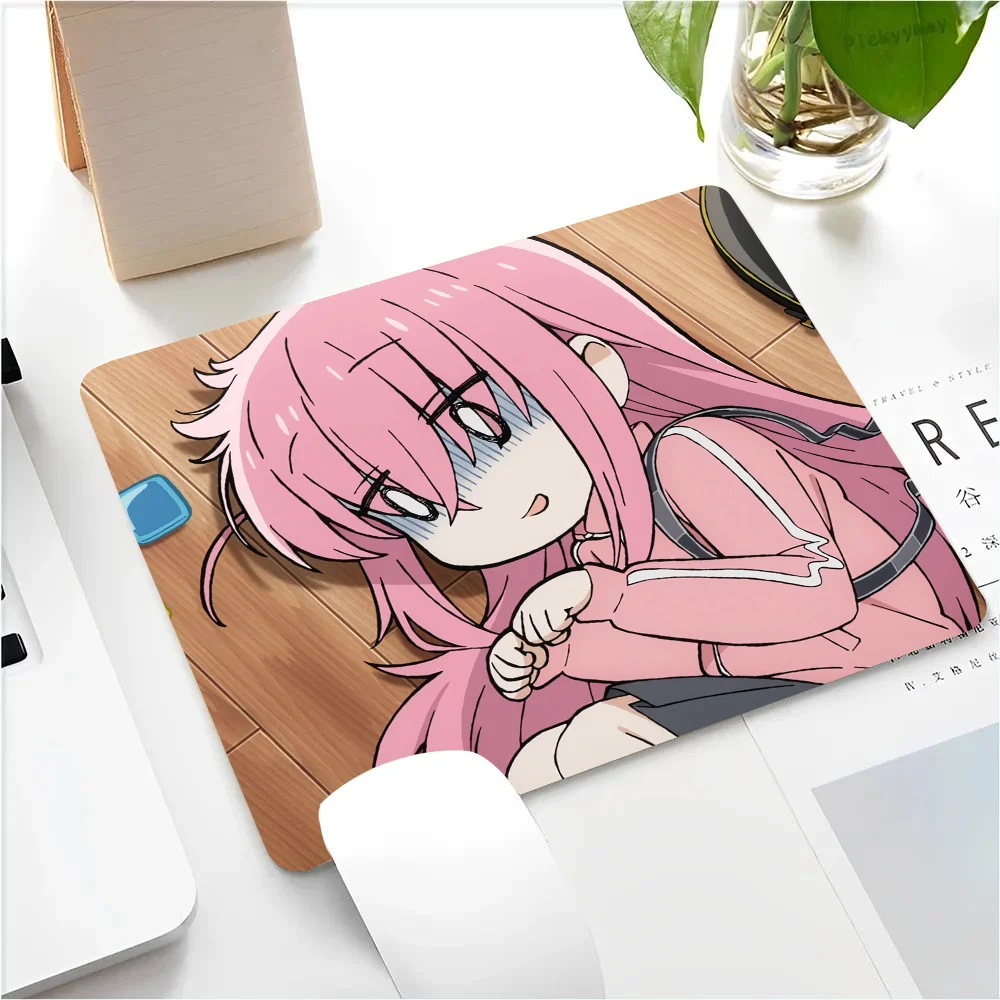 Anime Bocchi The Rock Mousepad Small LockEdge Mouse Pad For Gamers Computer Desk Pad Rectangular Anti-slip Rubber