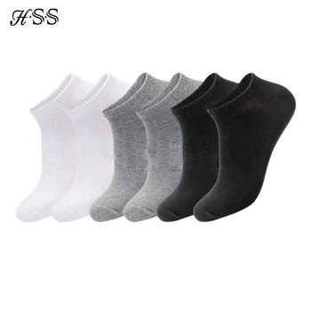 HSS Marke 100% Baumwolle Männer Socken Sommer Dünne Atmungsaktive Socken Hohe Qualität No Show Boot Socken Schwarz Kurz Für Studenten Größe 39-44