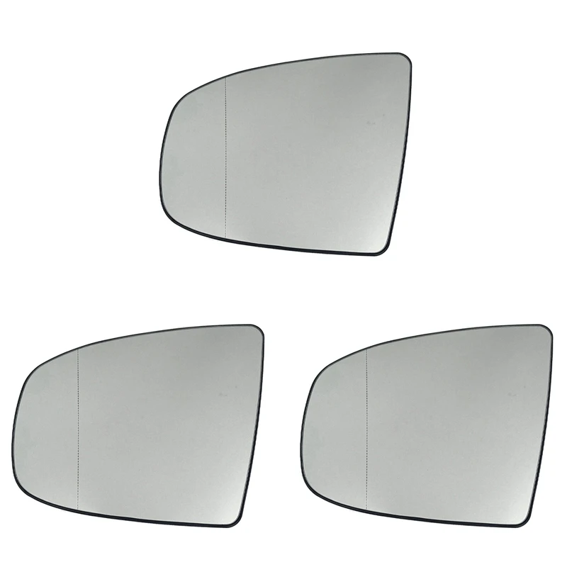 

3X Left Side Rear View Mirror Side Mirror Glass Heated + Adjustment For BMW X5 E70 2007-2013 X6 E71 E72 2008-2014