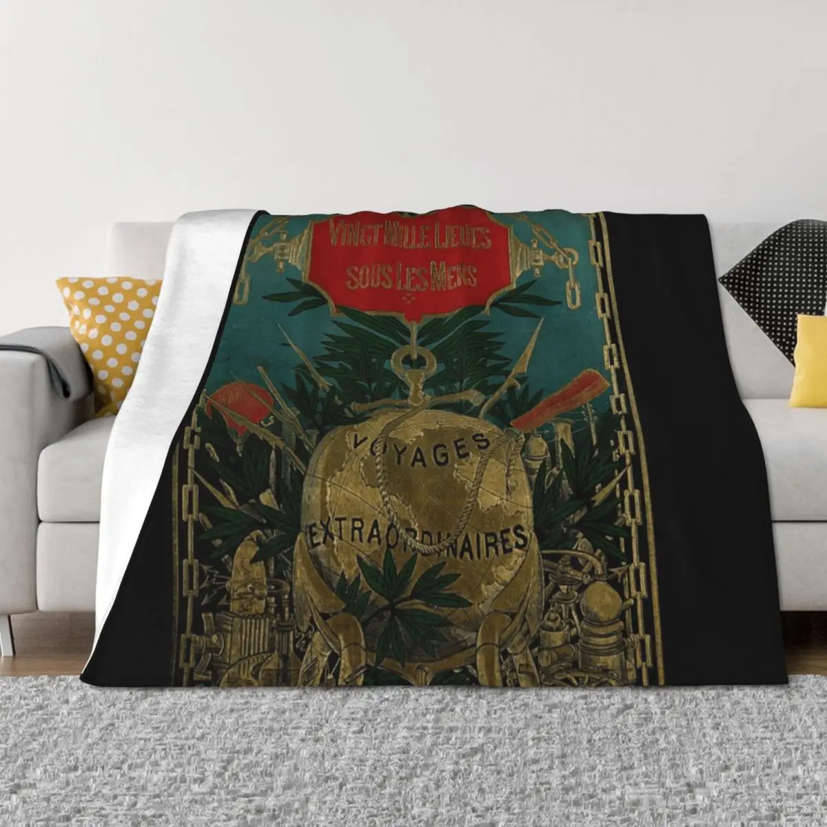 

Jules Verne Extraordinary Voyages Throw Blanket Decorative Sofa Blankets For Sofas Vintage Luxury Blankets