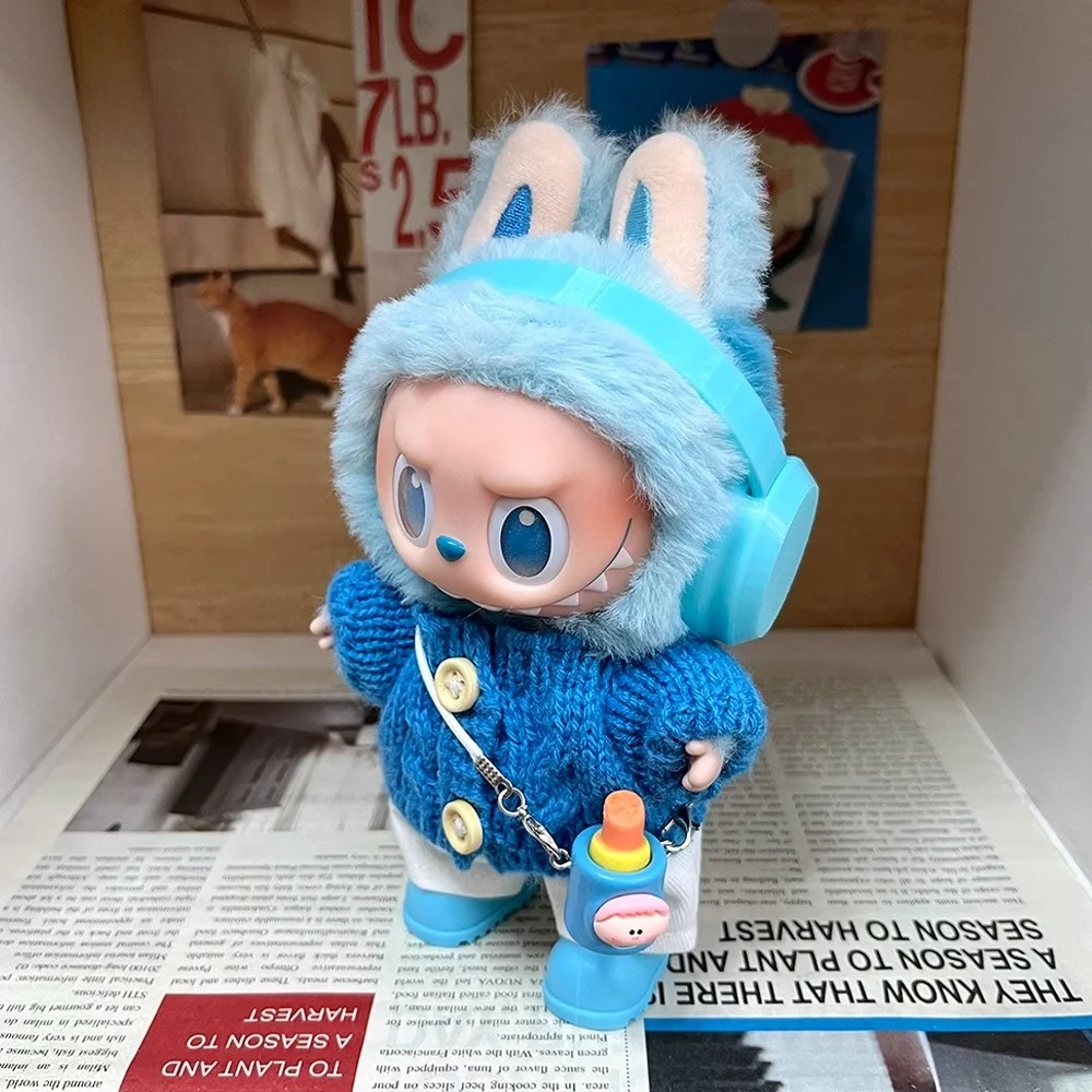 

Labubu 3.0 Синяя виниловая фигурка Модная игровая одежда Высокоэнергетический дизайн Коллекционная игрушка Модные коллекционные предметы из Китая