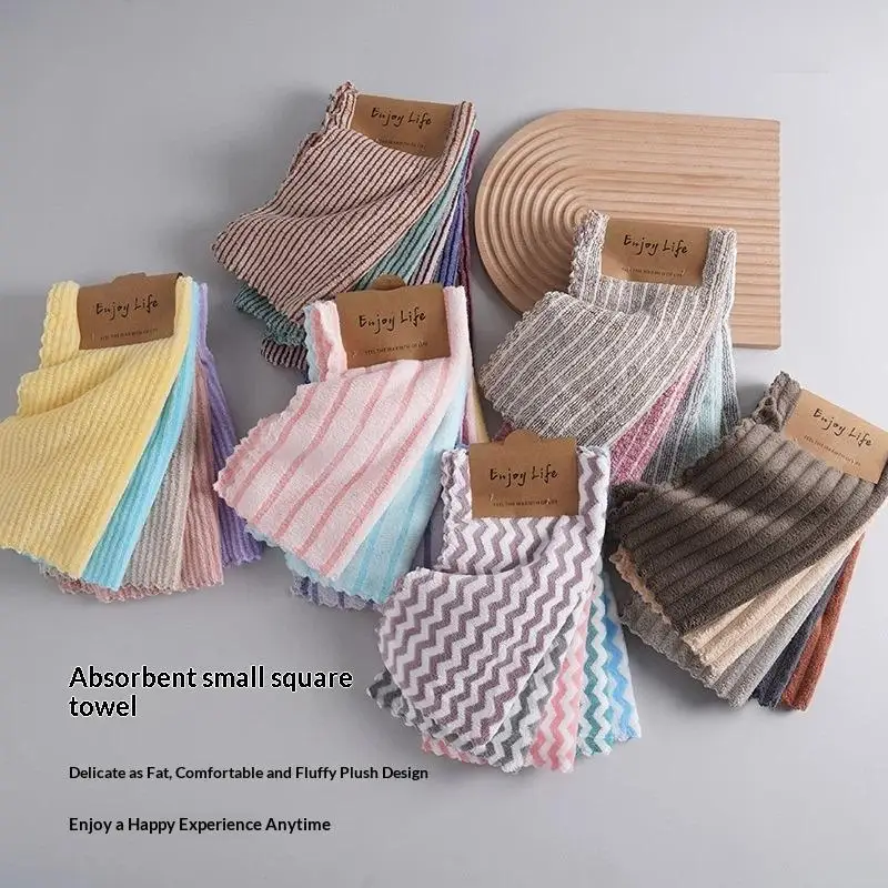 5PCS Kitchen Cleaning Cloths All Cotton Super Absorbent Dish Towels for Efficient Cleaning Tasks