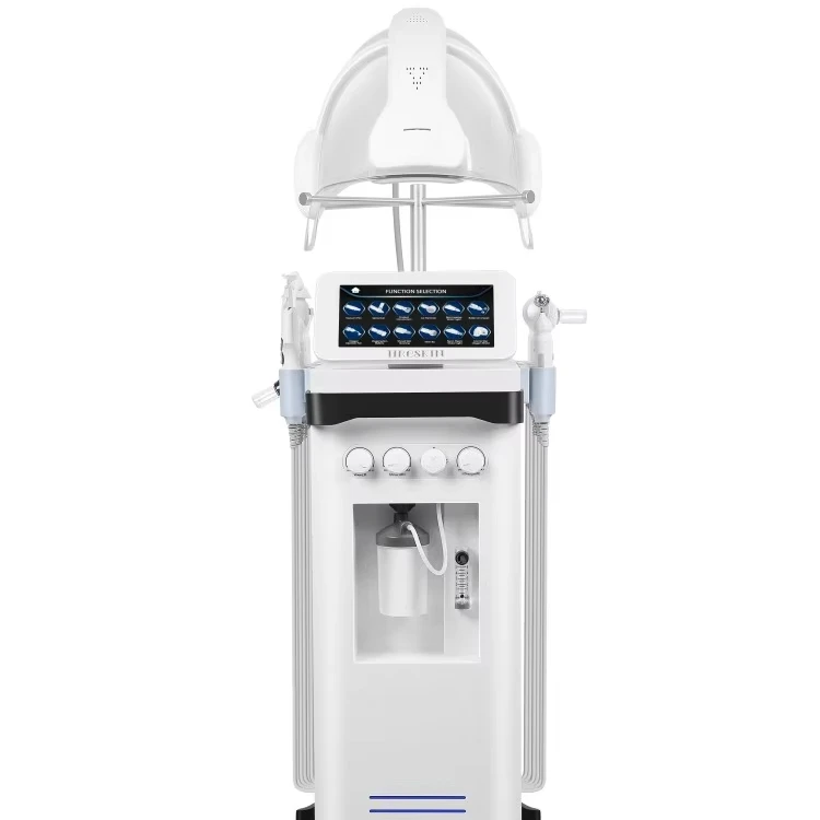 Hot Sale 12-in-1 Multifunctional Standing Skin Care Device Aqua Pressure Jet Peel Facial Machine Diamond Dermabrasion for Salon