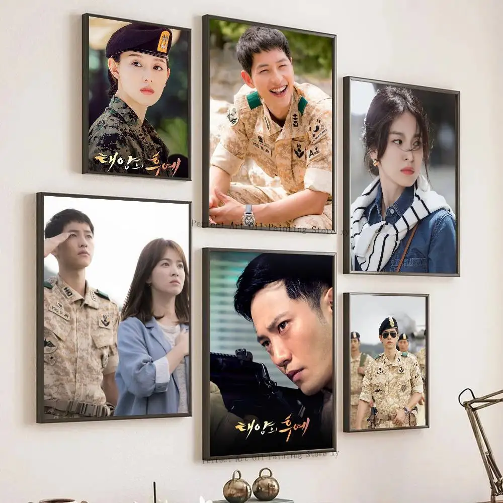 Descendant Of The Sun Posters Living Room Bar Cafe Quality Canvas Vintage Style Comics Painting Art Home Wall Decor Picture