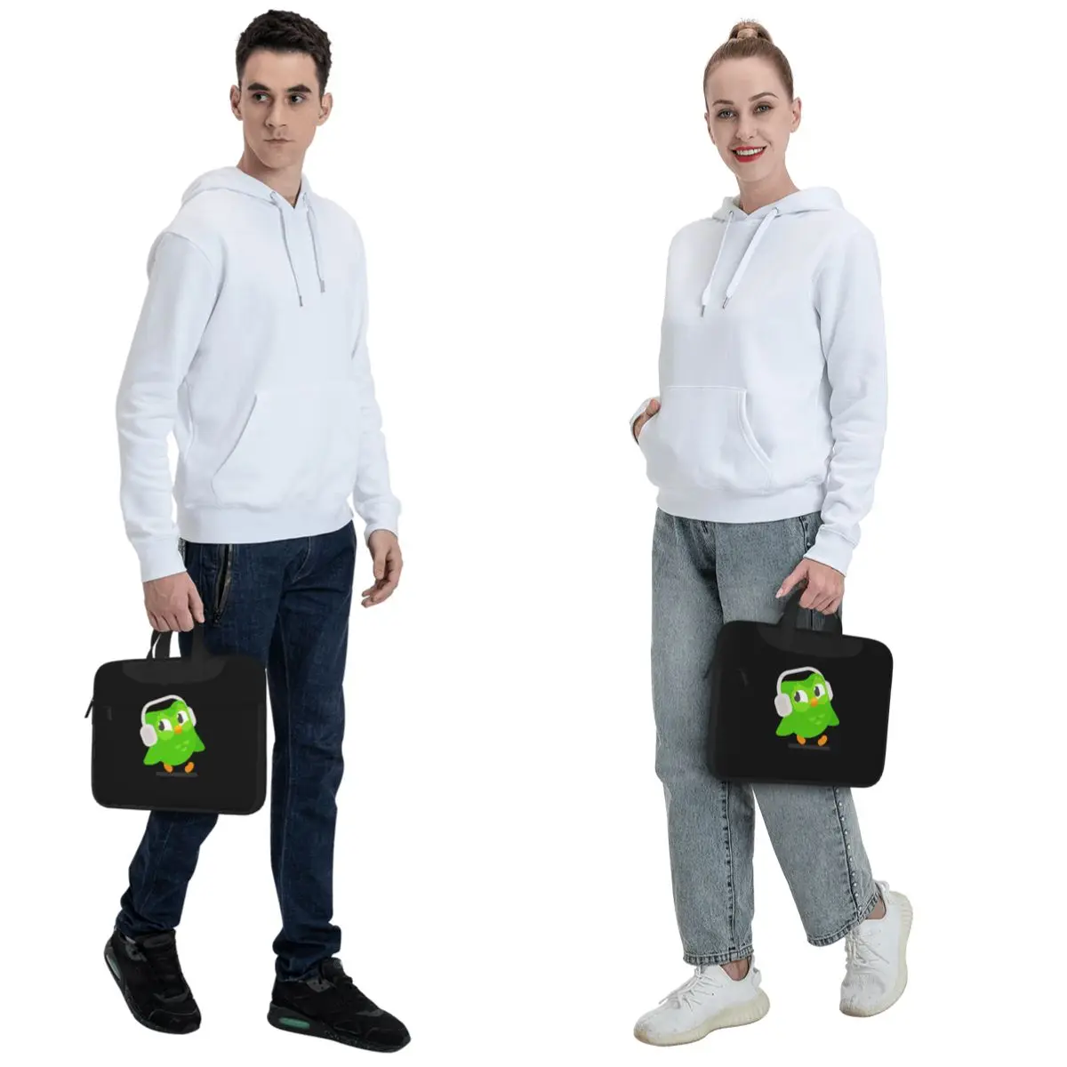 Duolingo Owl Duo Crossbody Laptop Bag Case Computer Bag Resistant Protective Notebook Pouch for Macbook Pro