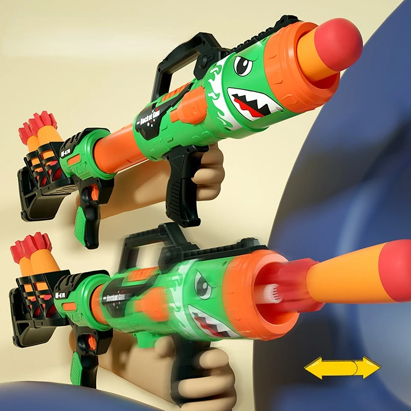 Shark BazookaAerodynamic Soft Bullet Blaster Toy Boy