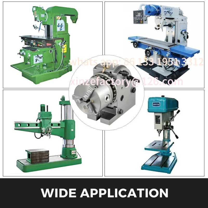 

CustomizableHead Milling 100MM Semi-Universal 3 jaw Chuck Dividing Head Set for Precision SucceBuy Dividing Head 4-In Indexing