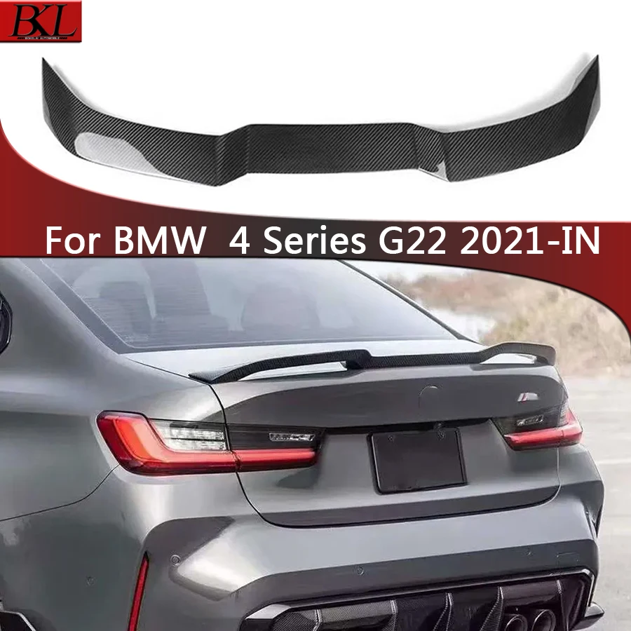 

For BMW 4 Serie G22 M4 g82 425 440 Carbon Fiber Tail fins Rear Spoiler Duckbill Car Wing Retrofit the rear wing Upgrade body kit