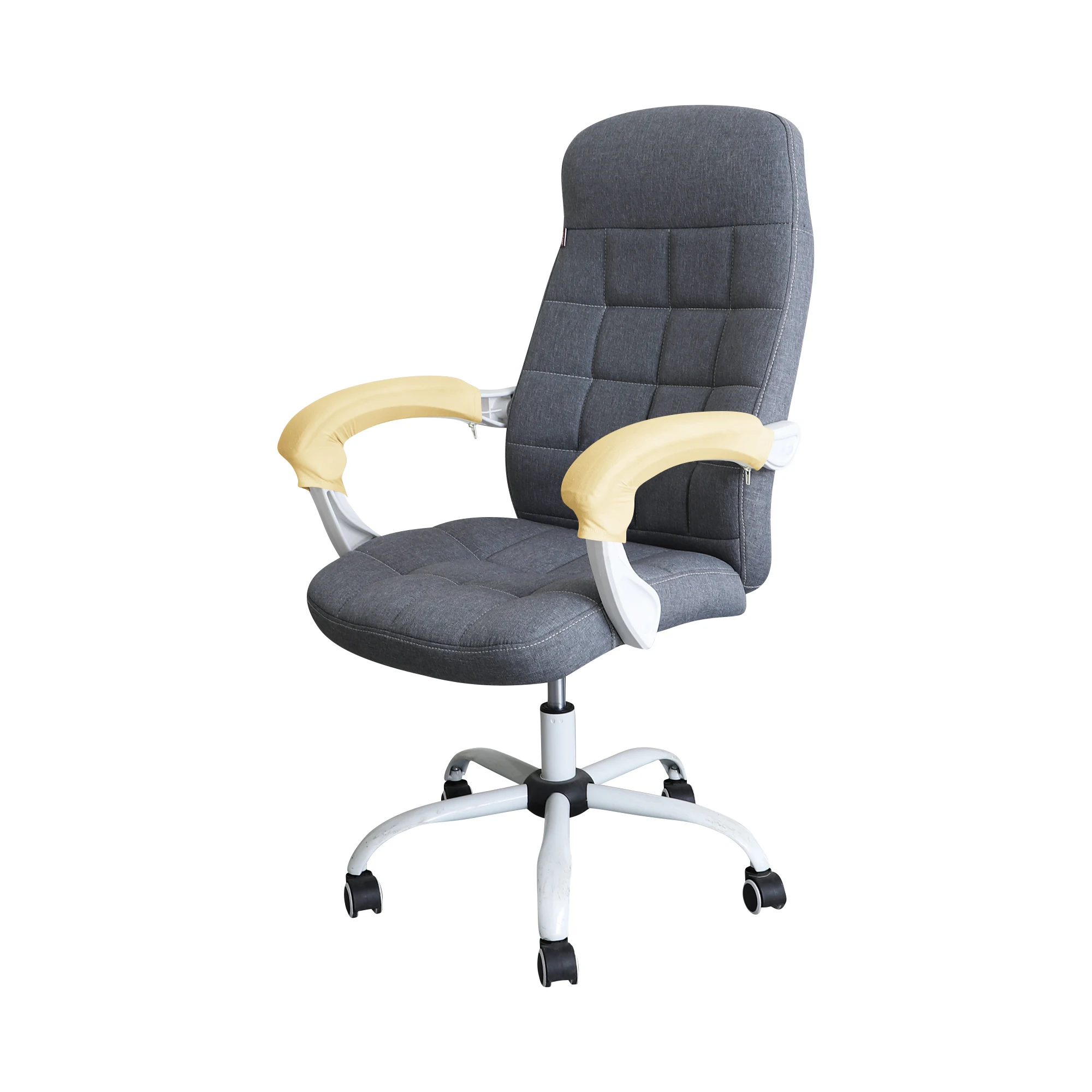 1 זוג מכסי ידיות אלסטיות צבעוניות אוניברסליות לכיסא, מגן מפני אבק, מכסה ידיות לכיסא משרדי ניתן לשטיפה, מכסה ידיות לכיסא אנטי-אבק