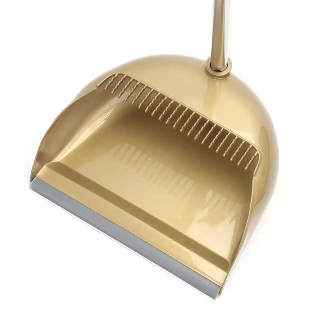 Magic Broom and Dustpan Set Multifunction Stainless Steel Sweeper Wiper Dense Bristles Plastic Sweeping Dust Brush