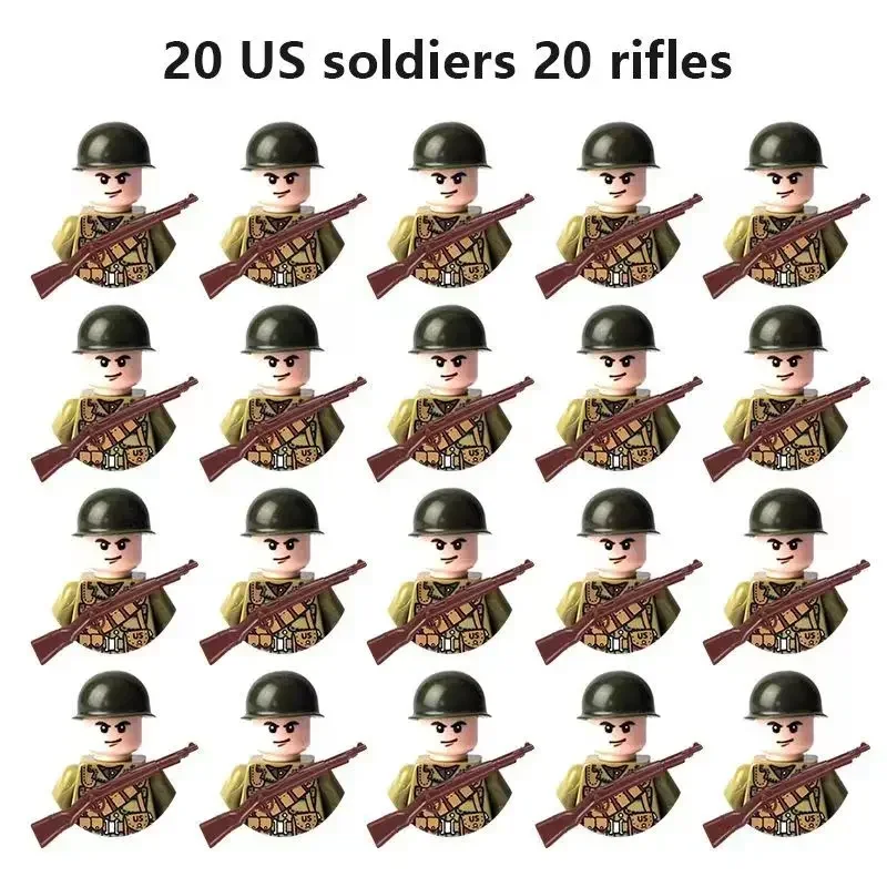 20 Spielzeuge für Soldaten und Kinder aus der Sowjetunion, Großbritannien, China, Frankreich, Polen und Kanada.