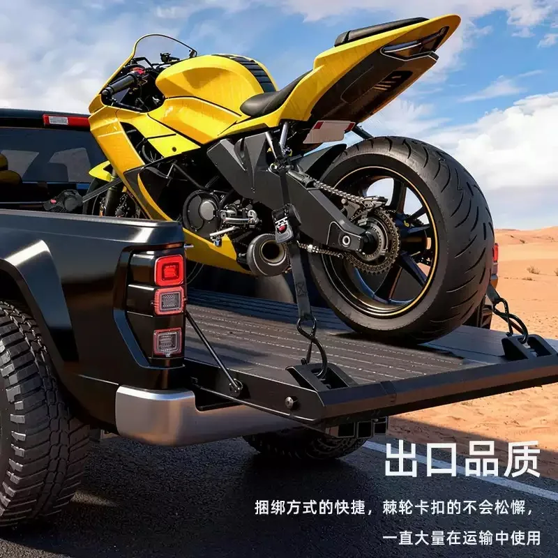 Auto Retractable Ratchet Tie Down Strap Heavy Duty Cargo Belt For Car Yacht Motorcycle Travel Fixing