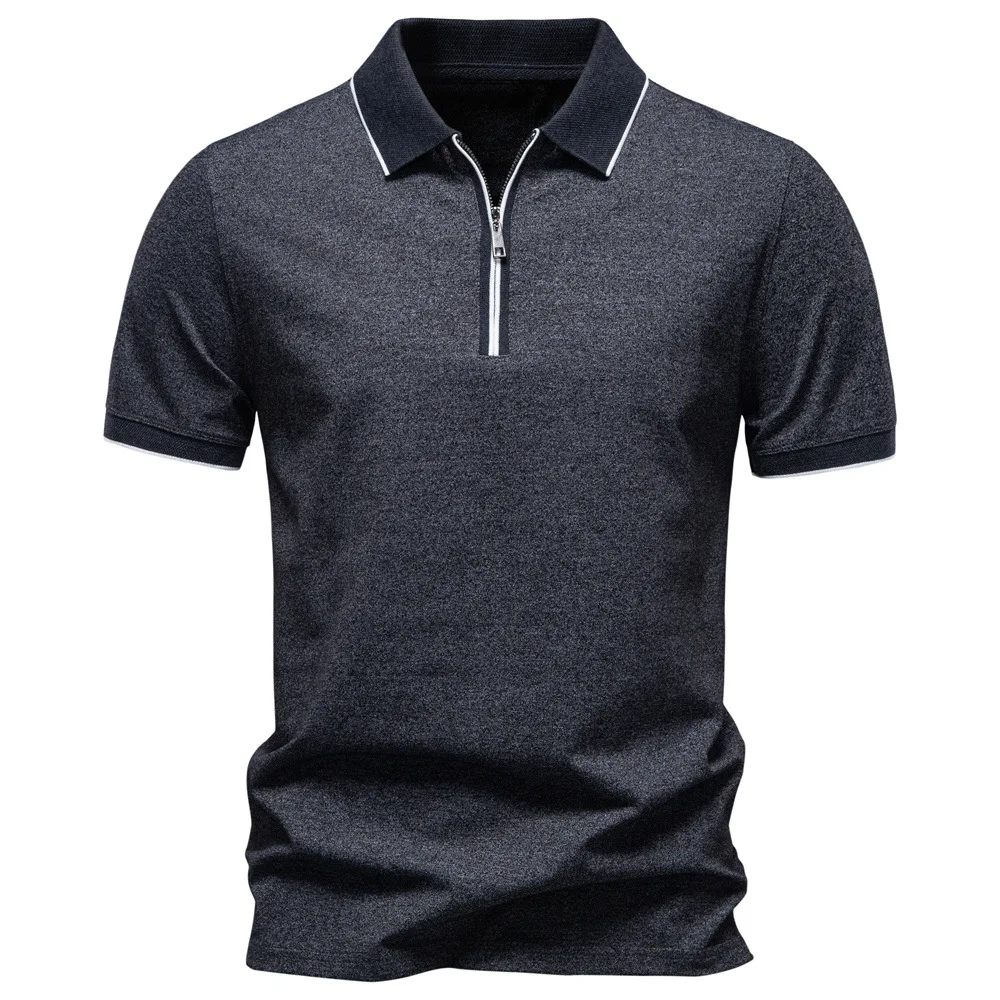 

Men's Gentleman Short-Sleeved Cotton Golf Shirt - Casual, Breathable, Business-Style, Versatile - Perfect for Summer Commuting
