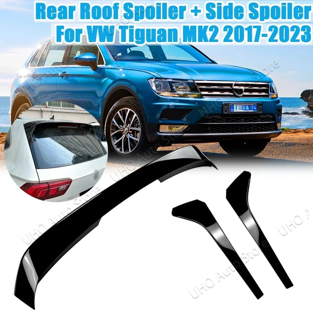 For Volkswagen VW Tiguan MK2 2017-2023 Car Rear Roof Trunk Side Spoiler Wing Styling Exterior Accessories Part Kits Tuning Rline