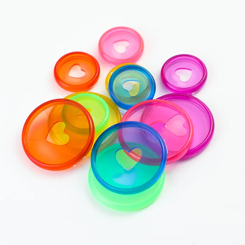 28mm100 Pieces of Transparent Color Mushroom Hole Binding Disc Buckle Loose-leaf Notebook Binding Disc Plastic Binding Planner