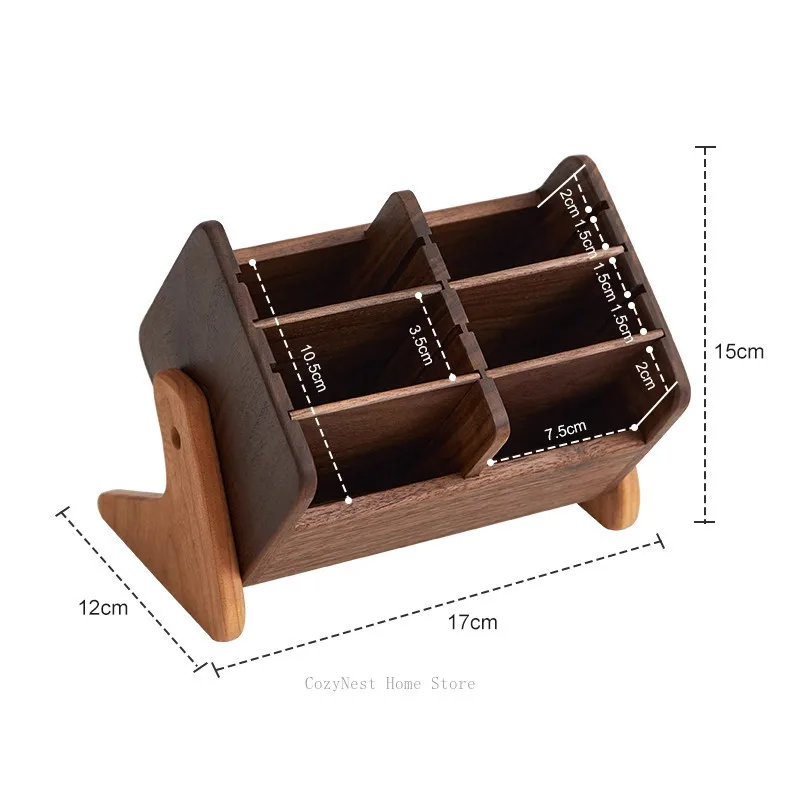 Desktop Multilayer Solid Wood Storage Rack Rotating Lipstick Holder for Cosmetics Organizer