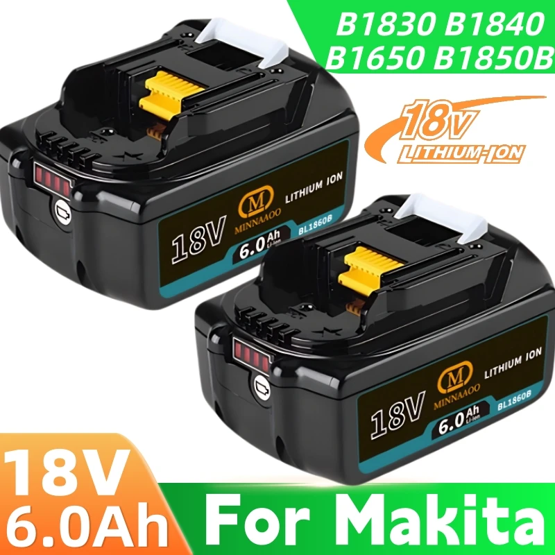 

100% оригинал для аккумулятора инструмента Makita 18 В. Светодиодный литий-ионный аккумулятор 5,0/6,0 Ач для аккумулятора Makita 18 В BL1830B BL1840B BL1850B BL1860B