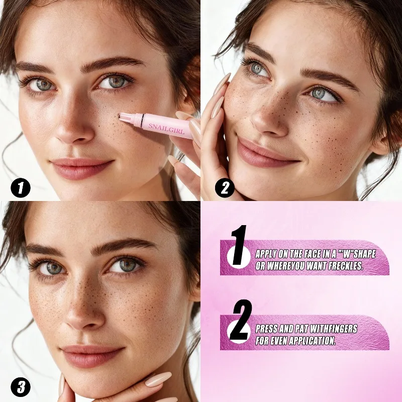 Crayon à tampon pour taches de rousseur, coussin d'air liquide, tête à cinq points, Simulation naturelle, faux points, stylo à grains de beauté, maquillage imperméable et durable, 1 pièce