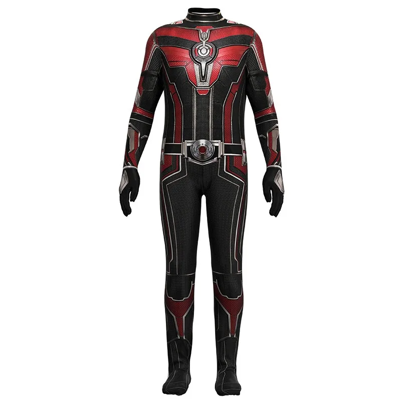 Superhero Ant Man Costume Antman And The Wasp Halloween Mask Helmet Jumpsuit Bodysuit Zentai Suit Adult Kids Quantumania Cosplay