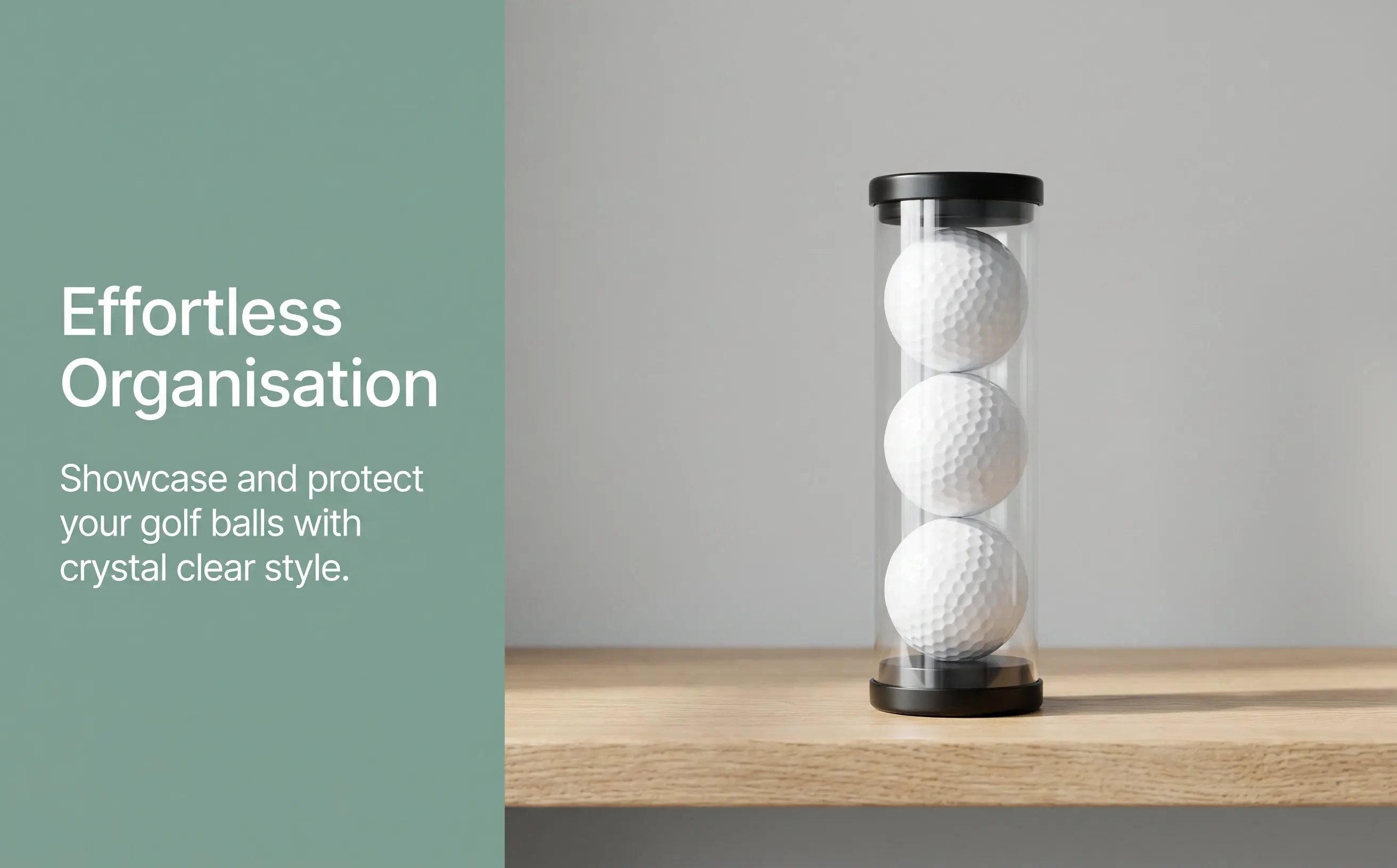 4Pcs Golf Ball Tube Clear PVC Display Storage Case Portable Transparent Holder for Home Shop Golf Ball Collector Organizer