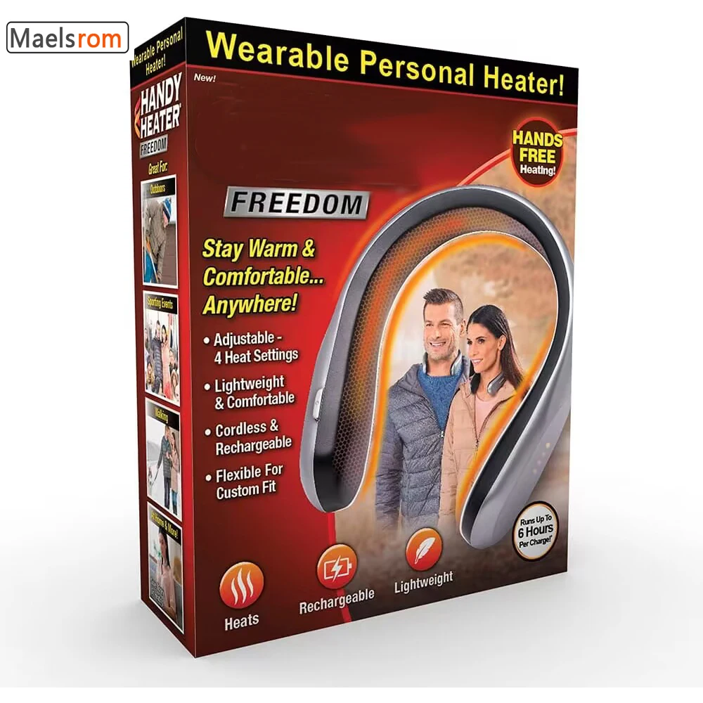 Wearable Neck Heater for Cold Winters, 4 Heat Settings & Comfort-Heat Technology, Cordless Personal