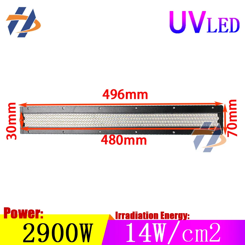 For Toshiba,Konica, Ricoh G5/G6 Nozzle InkRapid Curing  High-Power 2900W UV Flat Printer LED Curing Lamp 480 * 30  Range