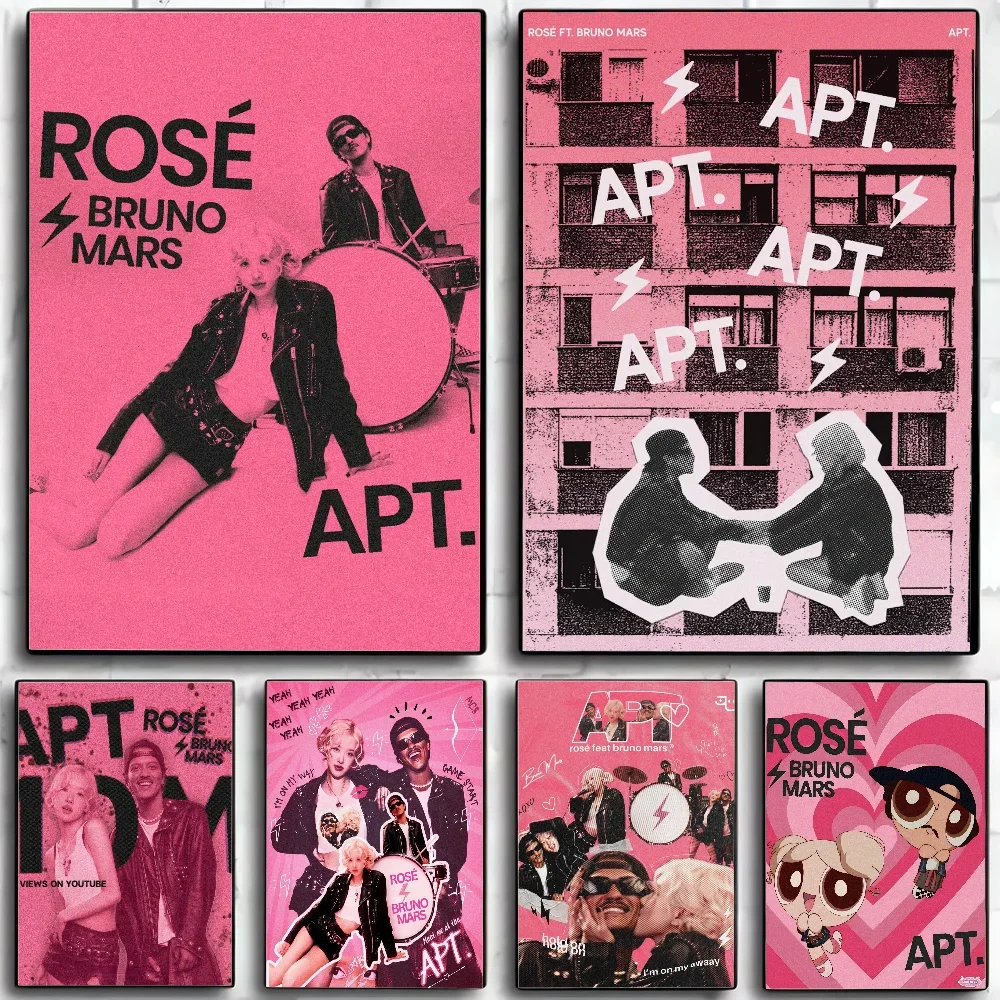 ألبوم التركيز الموسيقي APT. المغني روز برونو ملصق جدار ديكور فني غرفة ديكور قماش اللوحة غرفة المعيشة مطعم المطبخ