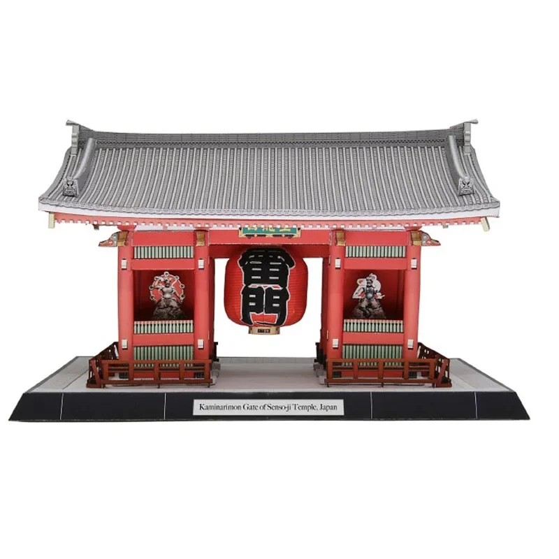 Kaminarimon Gate of Sensoji Temple Japan World Famous Building Handmade 3D Paper Model