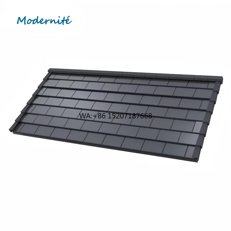 Waterproof BIPV Solar Roof Tile Power Generating Roofing System with CE Certified CdTe Roof Tiles for Builders and Contractors