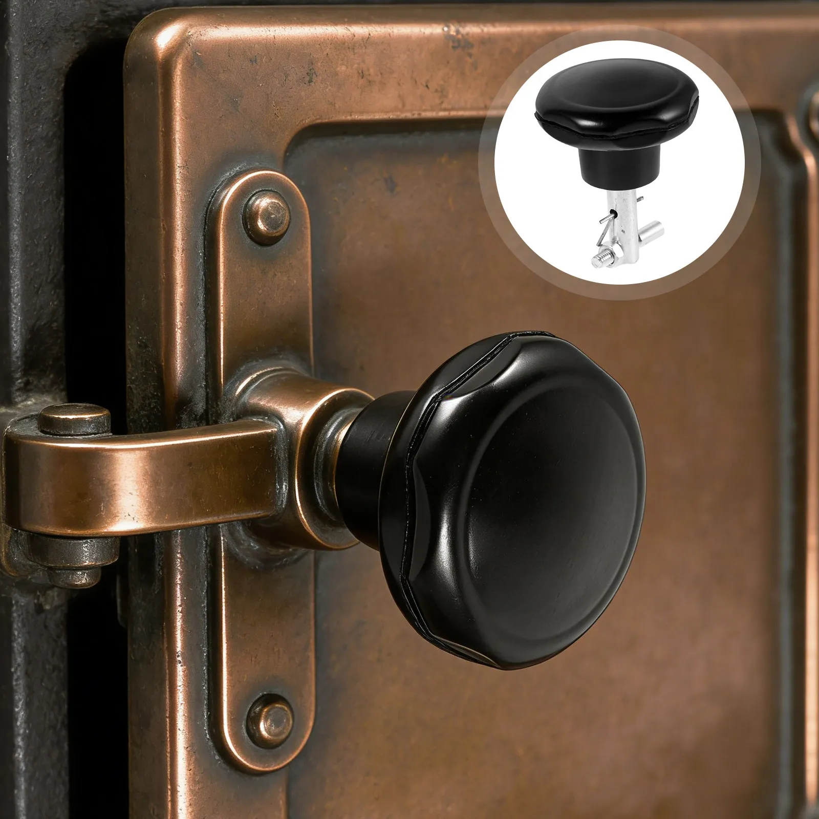 Bakelite Heat Resistant Bbq Handle Fireplace Door Handle Replacement for Boiler Stove Fire Pit Grill Cooking Accessories