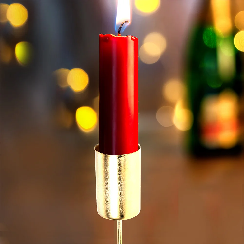 

6Pcs Iron Holders Spike Christmas Cup Insert Festive Table Decor Holiday Party Wedding Centerpiece